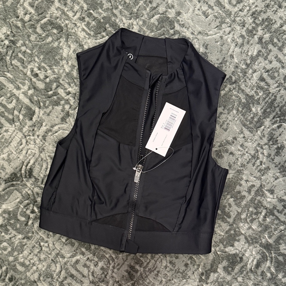 Outdoor Voices Zip Front Black Sports Bra - Picture 2 of 4
